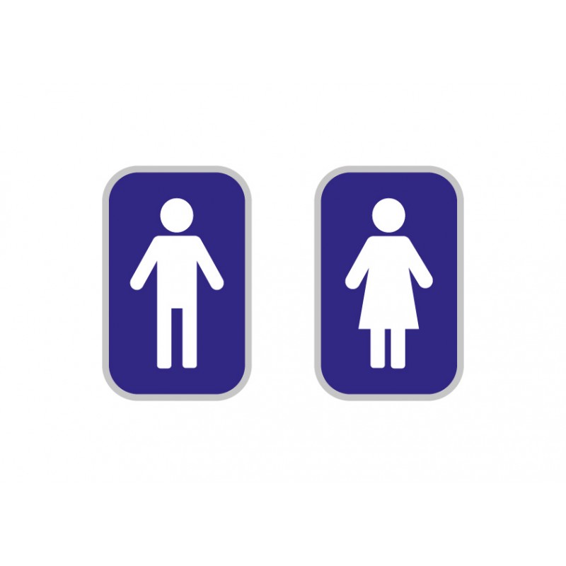 Stickers WC Homme-Femme pour Porte